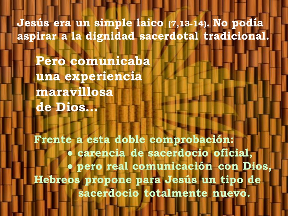 una experiencia maravillosa de Dios…