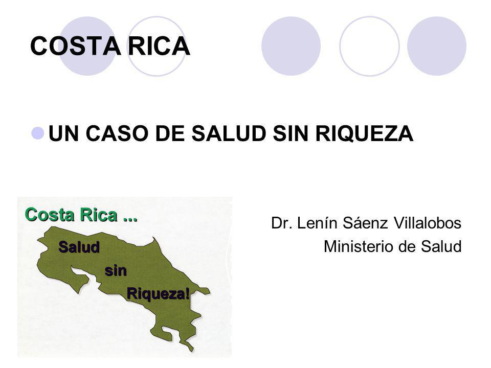 COSTA RICA UN CASO DE SALUD SIN RIQUEZA Dr. Lenín Sáenz Villalobos