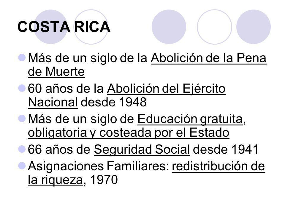 COSTA RICA Más de un siglo de la Abolición de la Pena de Muerte