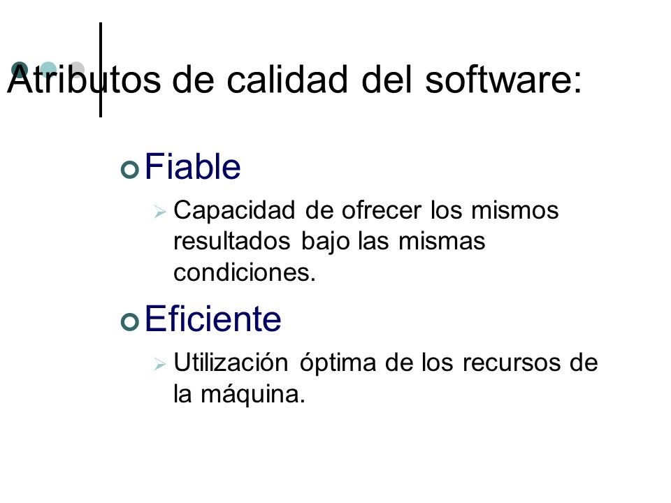 Atributos de calidad del software: