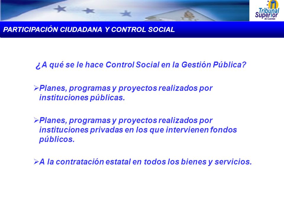 ¿A qué se le hace Control Social en la Gestión Pública