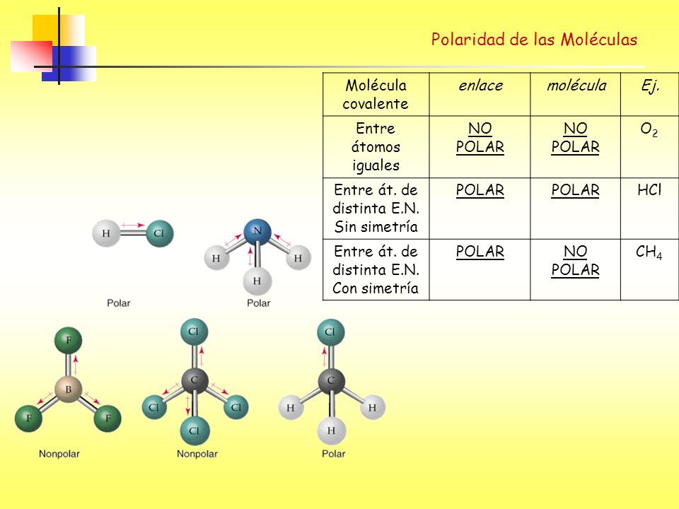 Polaridad de las Moléculas