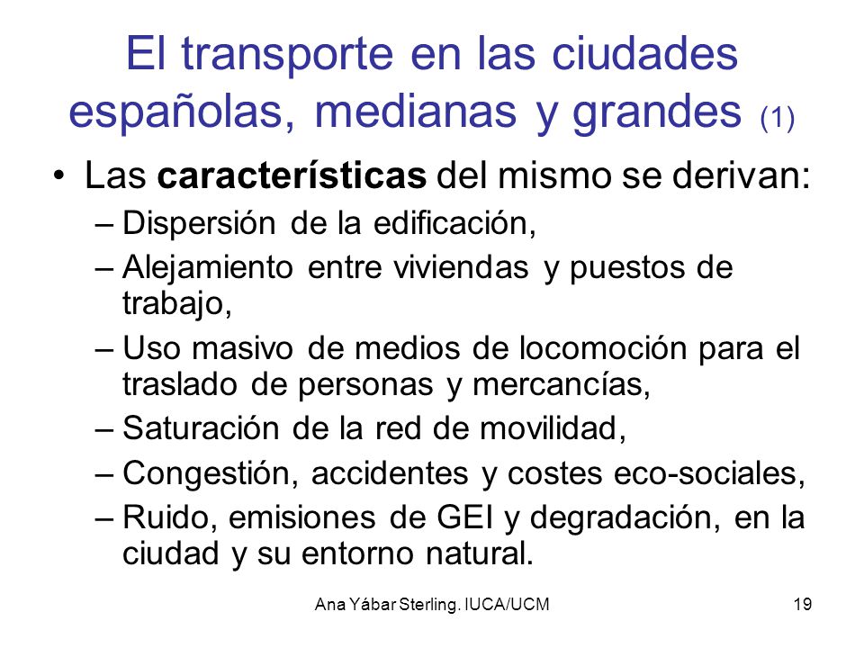 El transporte en las ciudades españolas, medianas y grandes (1)