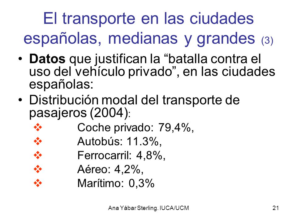 El transporte en las ciudades españolas, medianas y grandes (3)
