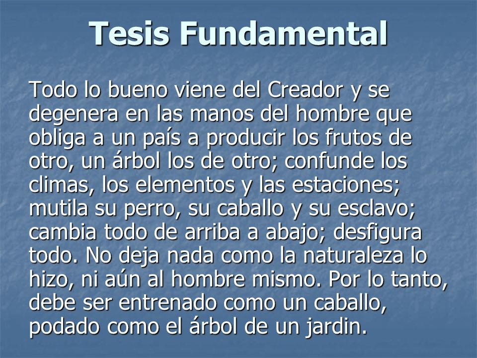 Tesis Fundamental