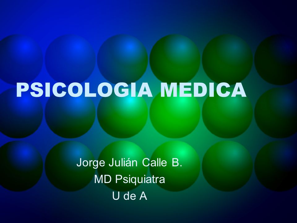 Jorge Julián Calle B. MD Psiquiatra U de A