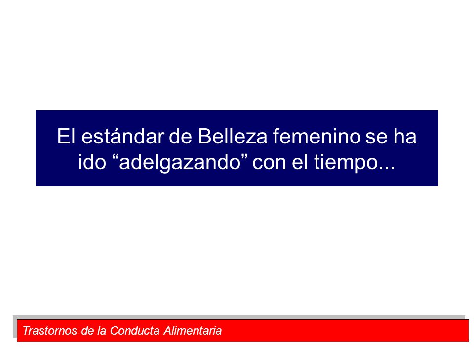 El estándar de Belleza femenino se ha ido adelgazando con el tiempo...