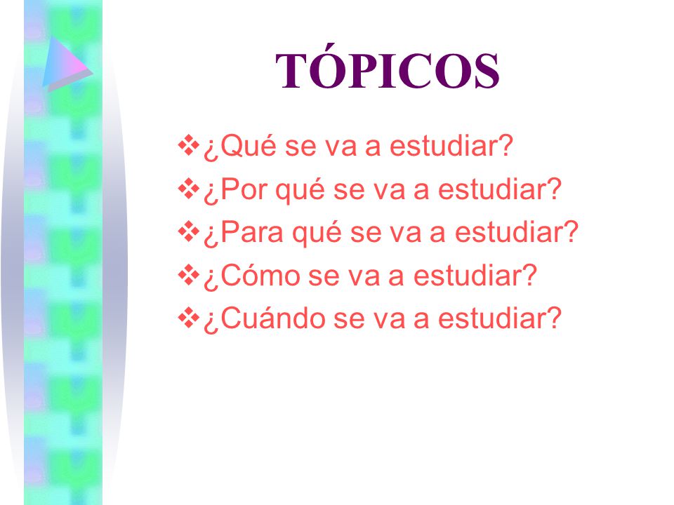 TÓPICOS ¿Qué se va a estudiar ¿Por qué se va a estudiar