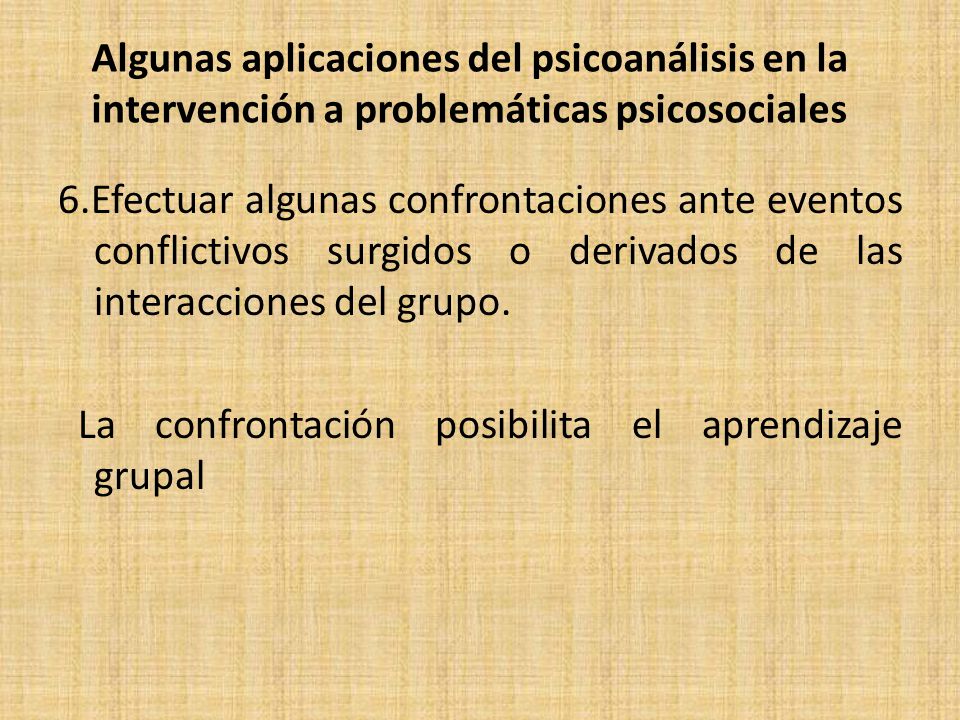 Algunas aplicaciones del psicoanálisis en la intervención a problemáticas psicosociales