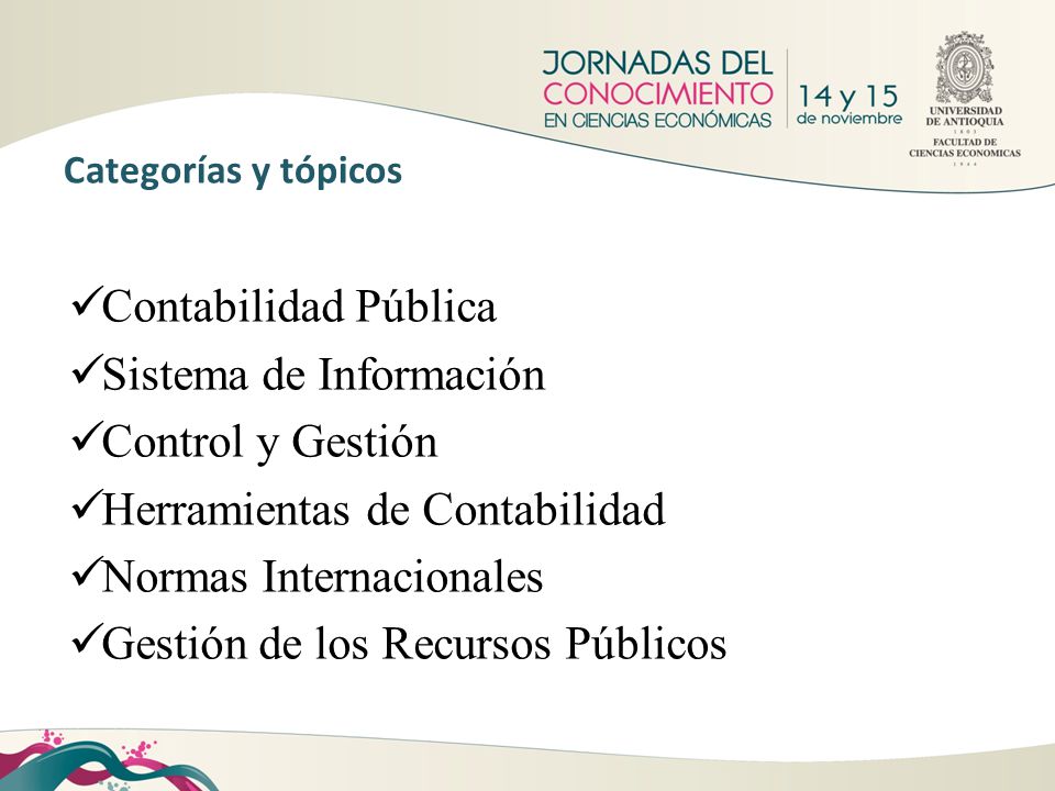 Sistema de Información Control y Gestión Herramientas de Contabilidad