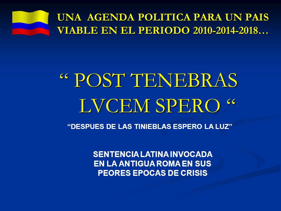 UNA AGENDA POLITICA PARA UN PAIS VIABLE EN EL PERIODO …