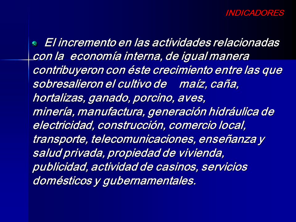 INDICADORES