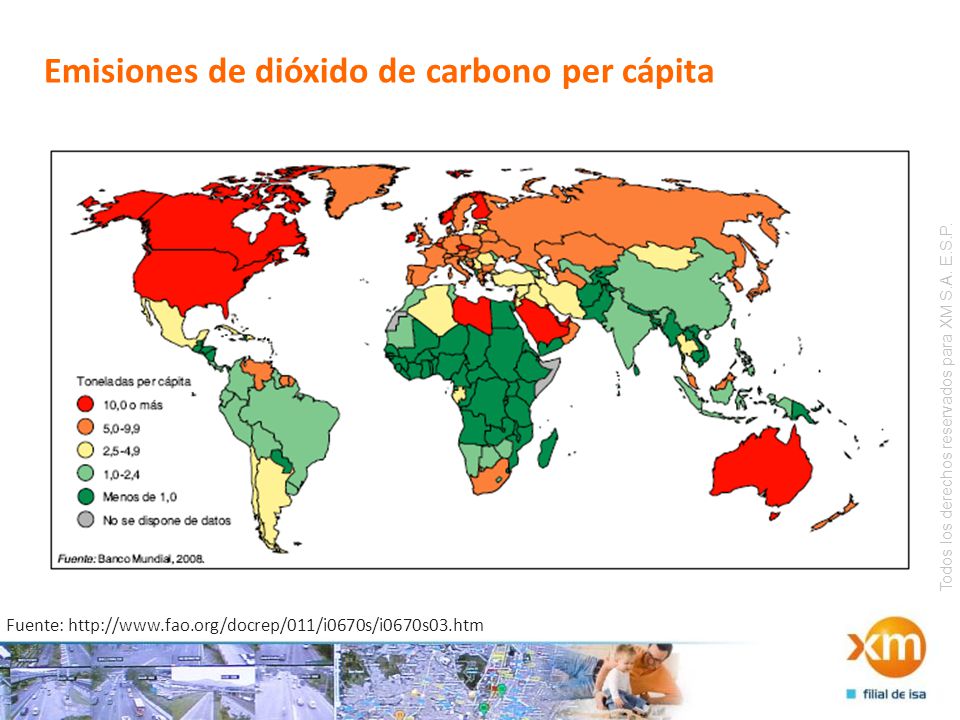 Emisiones de dióxido de carbono per cápita