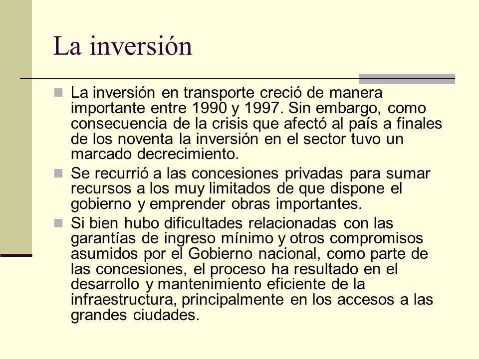 La inversión