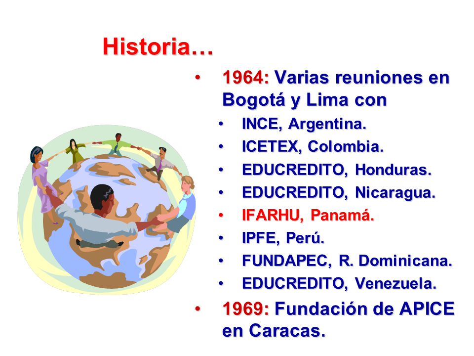 Historia… 1964: Varias reuniones en Bogotá y Lima con