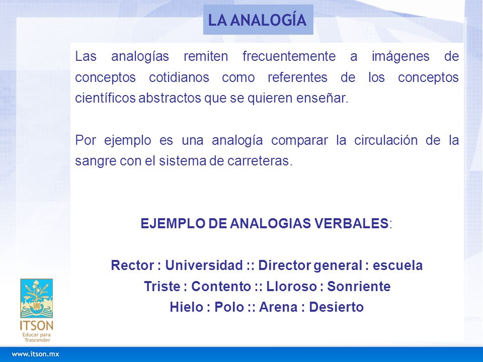 LA ANALOGÍA