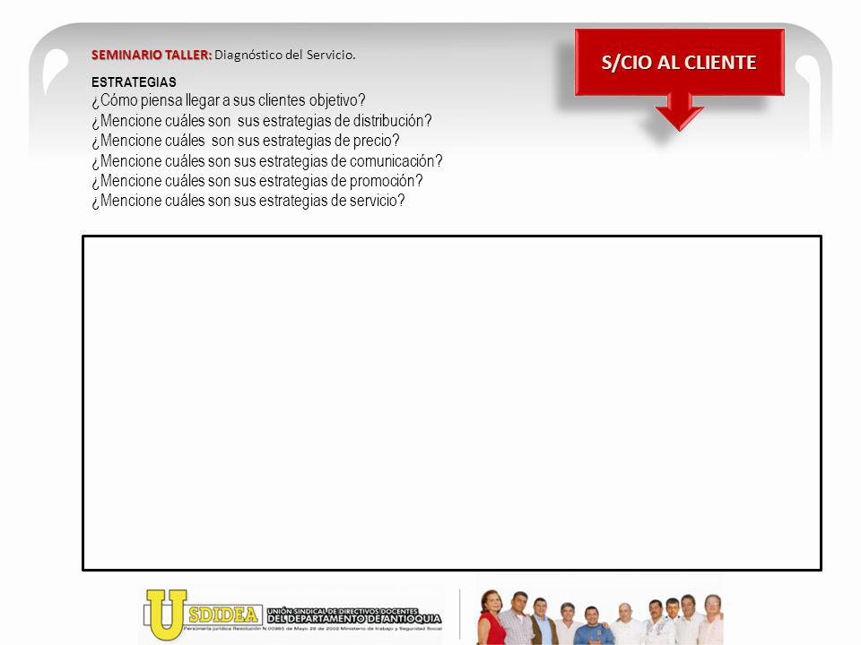 S/CIO AL CLIENTE ¿Cómo piensa llegar a sus clientes objetivo