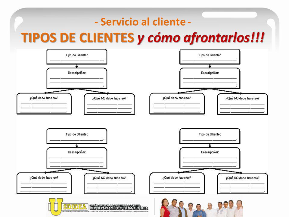 - Servicio al cliente - TIPOS DE CLIENTES y cómo afrontarlos!!!