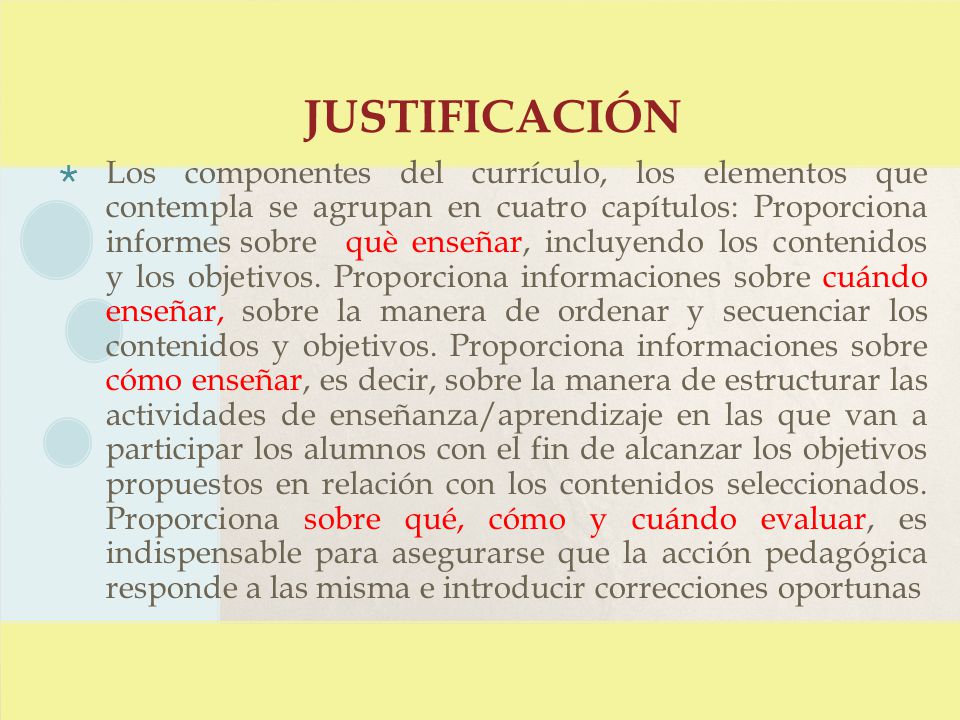 justificación