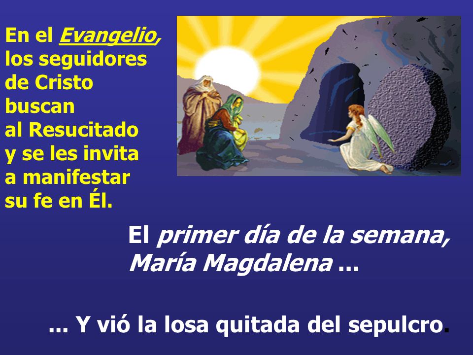 El primer día de la semana, María Magdalena ...
