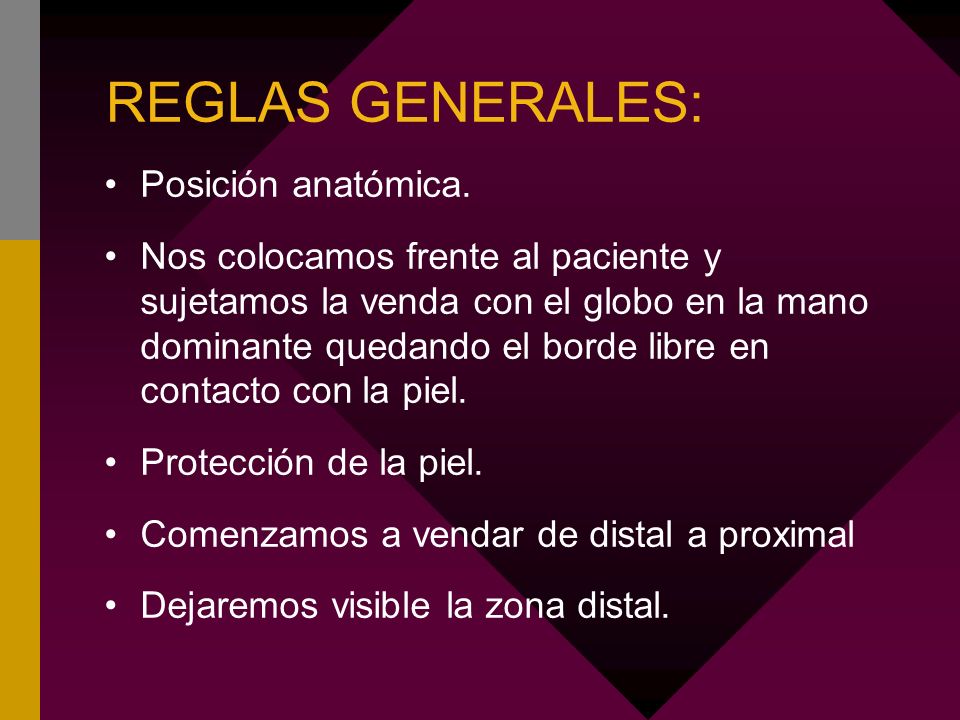 REGLAS GENERALES: Posición anatómica.