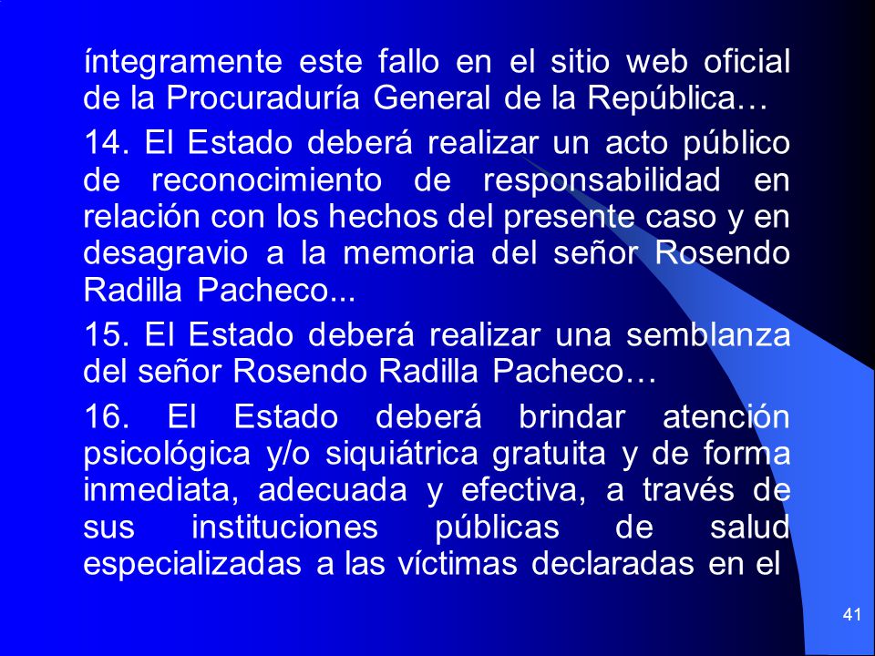 íntegramente este fallo en el sitio web oficial de la Procuraduría General de la República… 14.