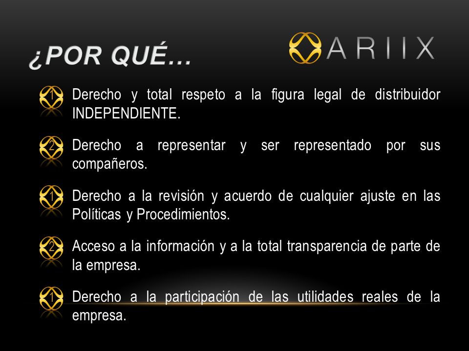 ¿Por qué… Derecho y total respeto a la figura legal de distribuidor INDEPENDIENTE. Derecho a representar y ser representado por sus compañeros.