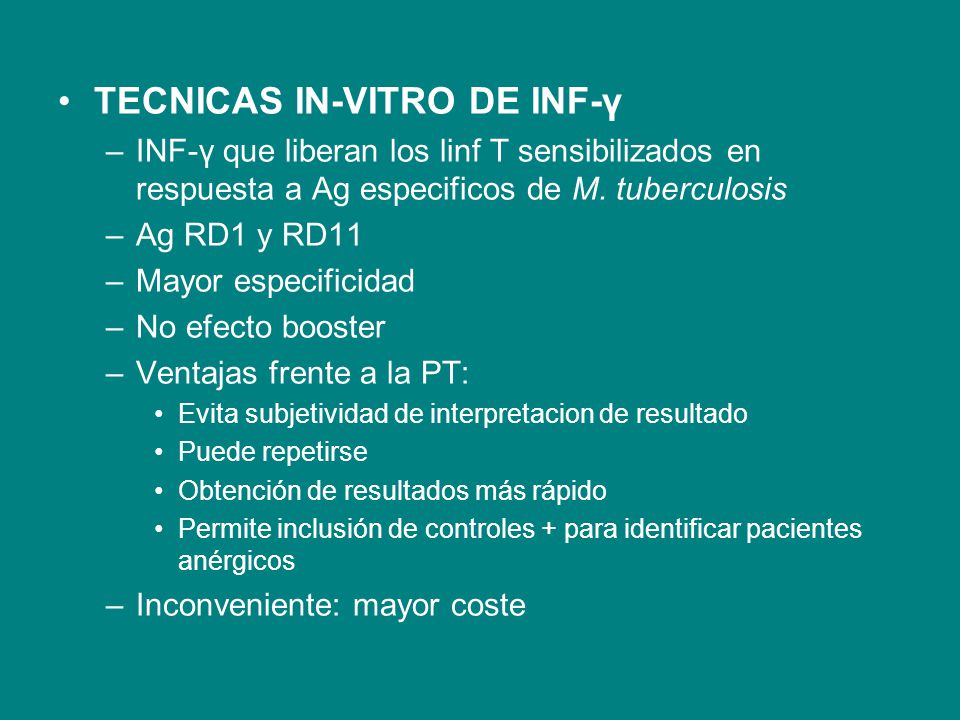 TECNICAS IN-VITRO DE INF-γ