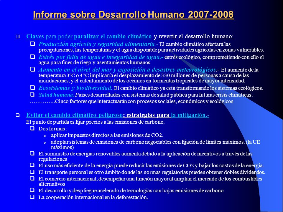 Informe sobre Desarrollo Humano