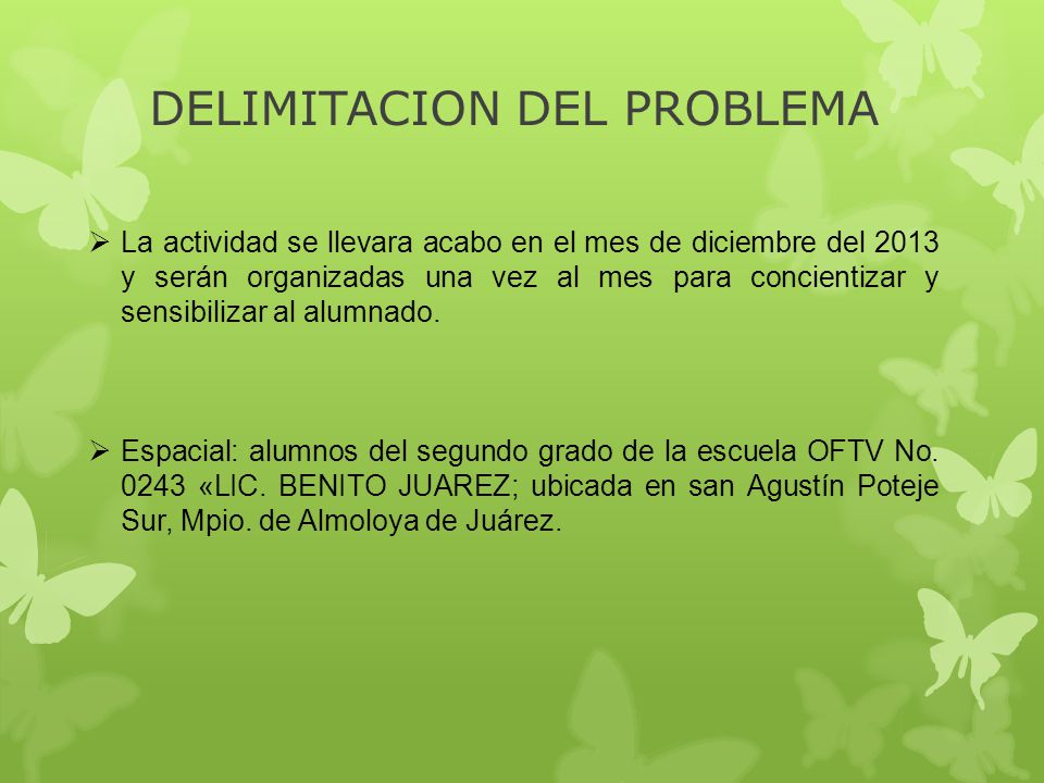 DELIMITACION DEL PROBLEMA