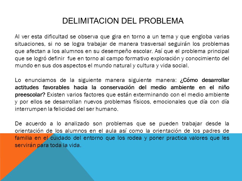 DELIMITACION DEL PROBLEMA