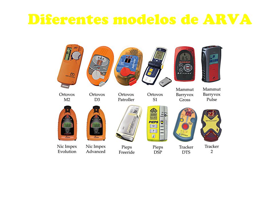 Diferentes modelos de ARVA