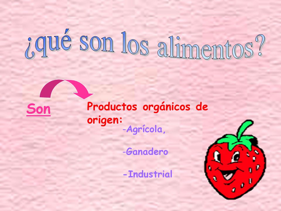 ¿qué son los alimentos Son Productos orgánicos de origen: Agrícola,