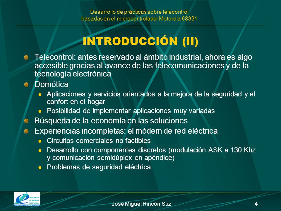 Desarrollo de prácticas sobre telecontrol basadas en el microcontrolador Motorola 68331
