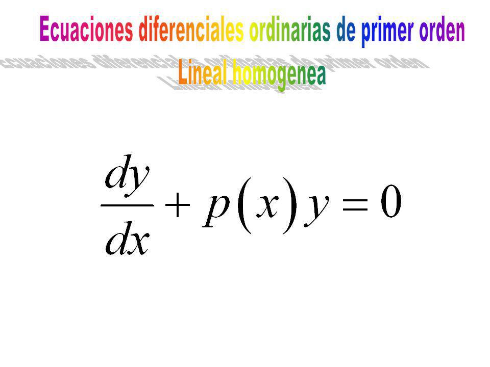 Ecuaciones diferenciales ordinarias de primer orden