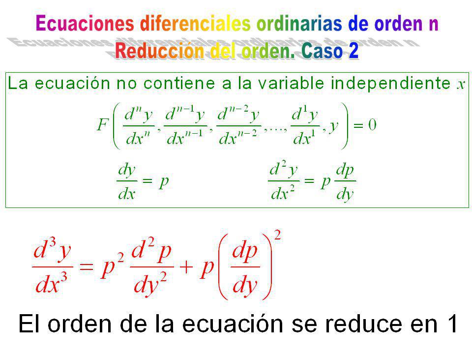 Ecuaciones diferenciales ordinarias de orden n