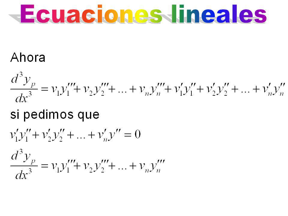 Ecuaciones lineales