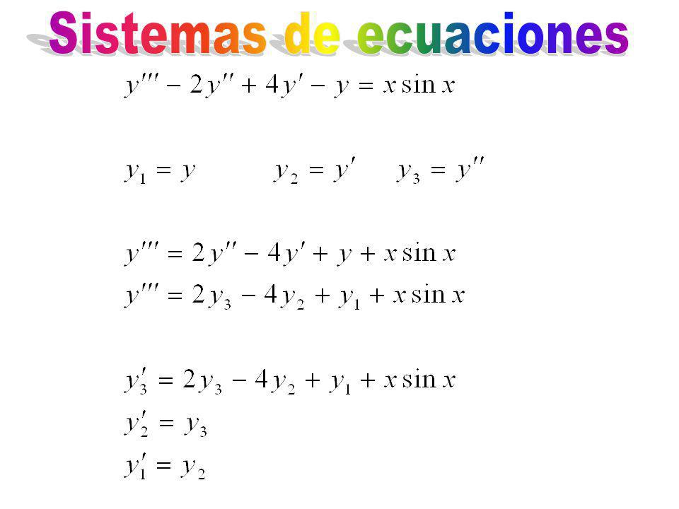 Sistemas de ecuaciones