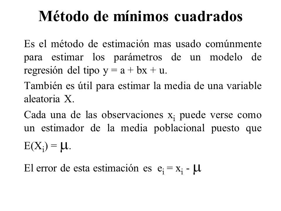 Método de mínimos cuadrados