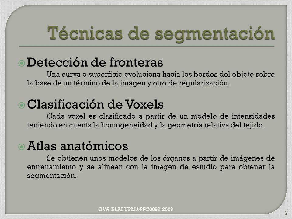 Técnicas de segmentación