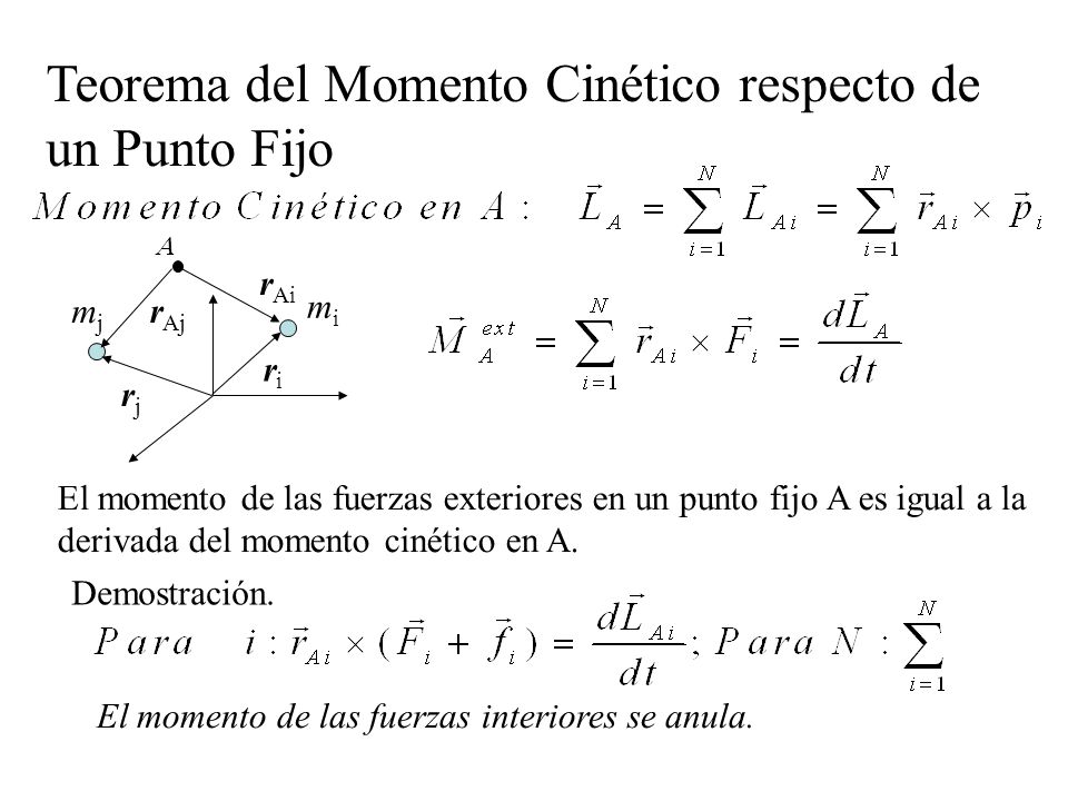 Teorema del Momento Cinético respecto de un Punto Fijo