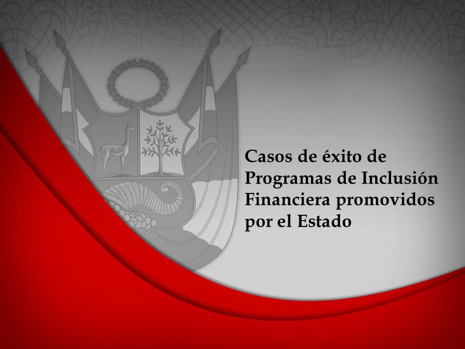 Casos de éxito de Programas de Inclusión Financiera promovidos por el Estado