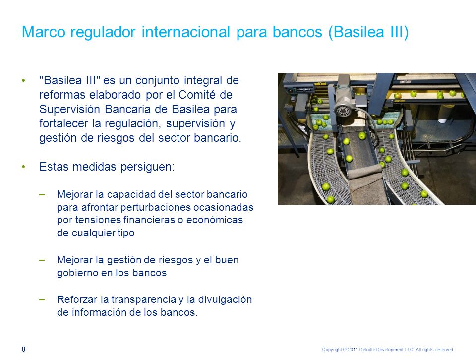 En pocas palabras Triplica el nivel su core capital (de calidad) para poder resistir sacudidas financieras sin intervención estatal.