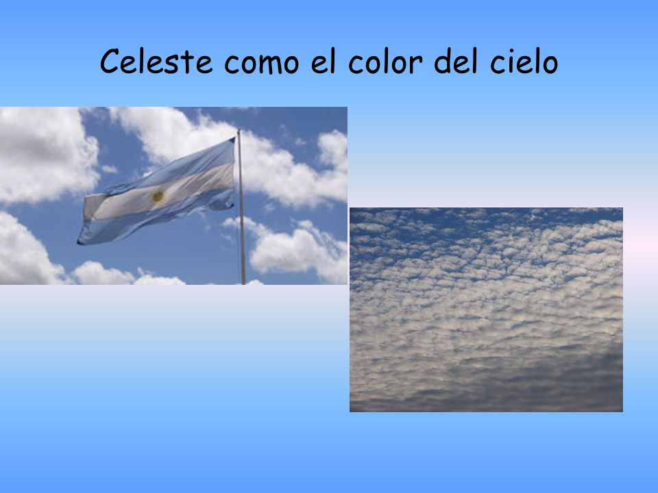 Celeste como el color del cielo