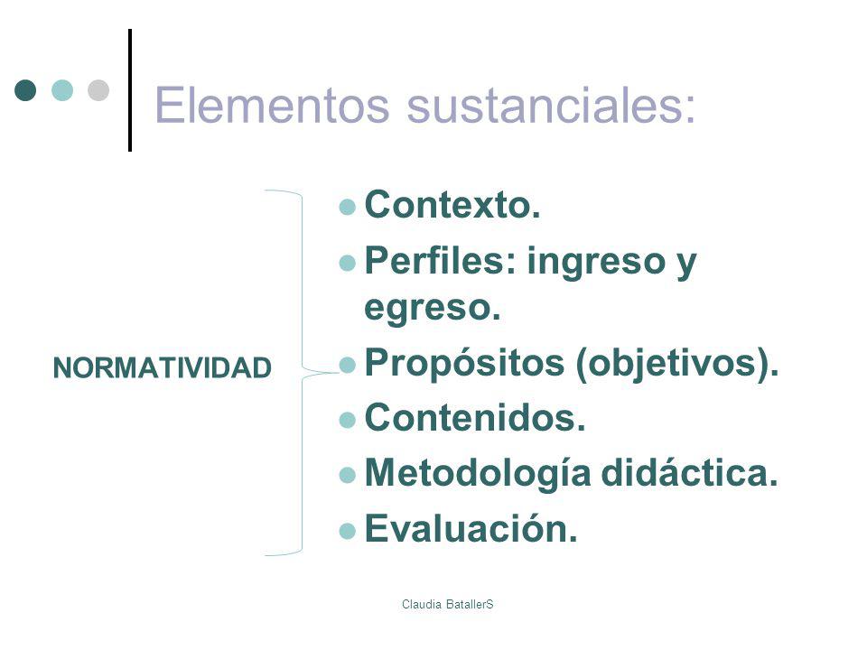 Elementos sustanciales:
