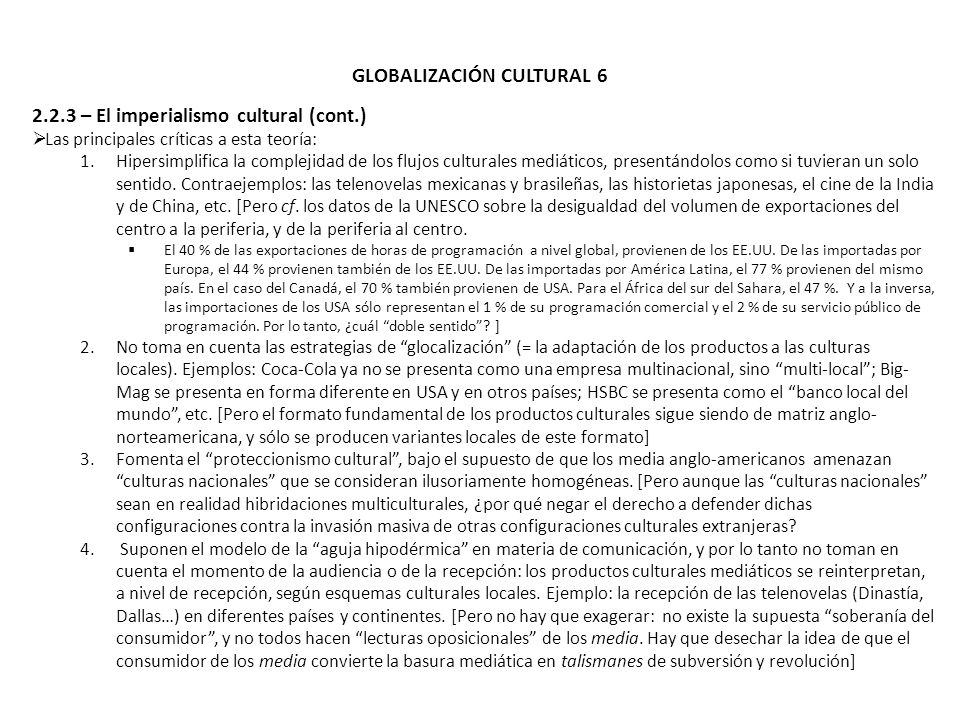 GLOBALIZACIÓN CULTURAL 6