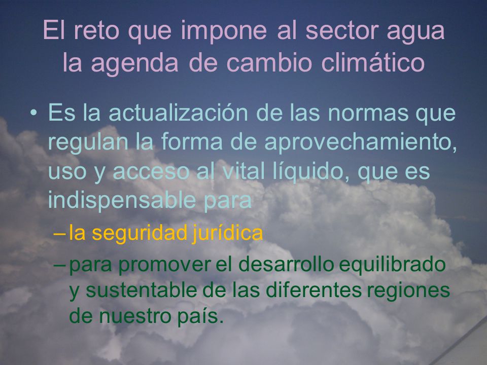 El reto que impone al sector agua la agenda de cambio climático