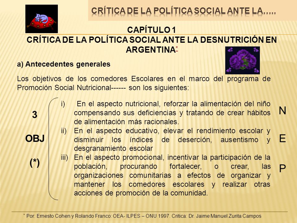 Crítica de la política social ante la…..