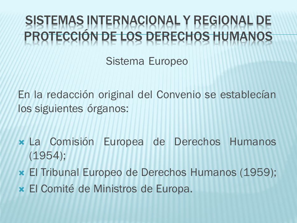 Sistemas internacional y regional de protección de los derechos humanos