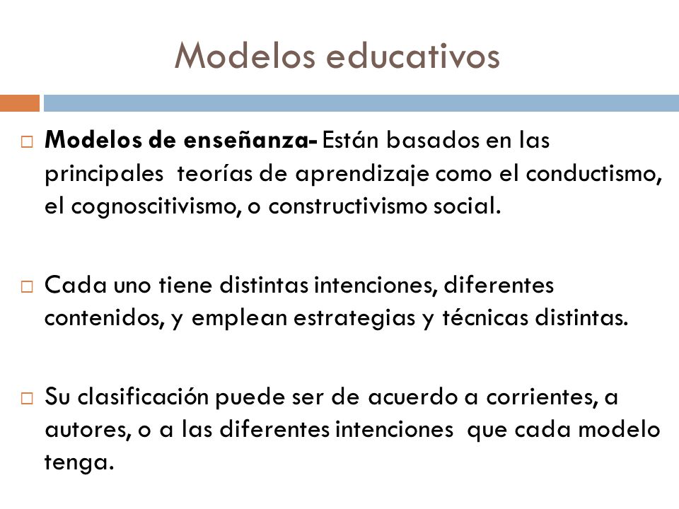 Modelos educativos